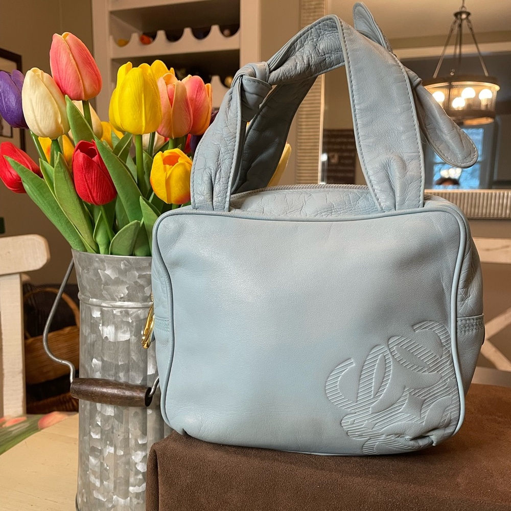 Loewe Blue Mini Hand Bag Chic and Compact